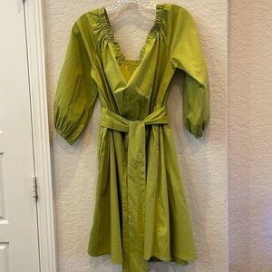 🌷NY&C Green Off Shoulder Woman’s Midi Dress Size: XL Preloved No notable Flaws